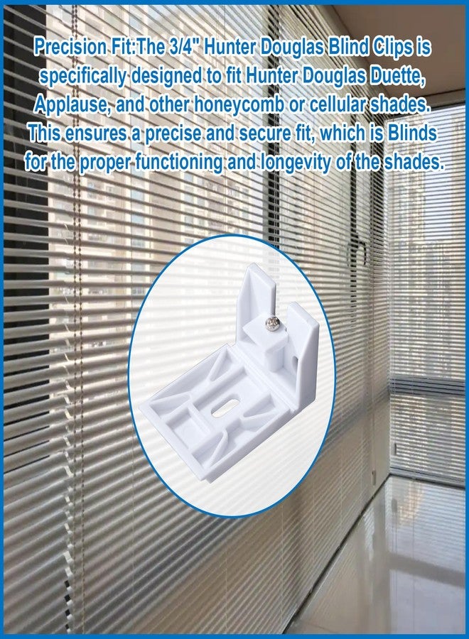 FIX ZHANG 3/4" Blinds Shade Bracket for Hunter Douglas Duette Bracketm,Blind Mounting Bracket for Honeycomb, Cellular, Duette, Applause Shades-3pack - Image 5